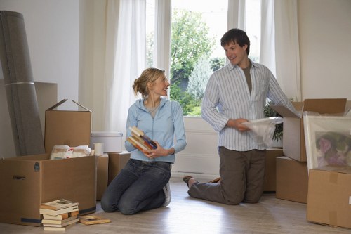 Team unpacking boxes in a new home in Manandwan Chelsea